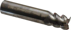Accupro - 1/2", 5/8" LOC, 1/2" Shank Diam, 2-1/2" OAL, 3 Flute, Solid Carbide Square End Mill - Single End, Uncoated, Spiral Flute, 60° Helix, Centercutting, Right Hand Cut, Right Hand Flute - USA Tool & Supply