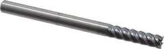 Accupro - 5/16", 1-1/4" LOC, 5/16" Shank Diam, 4" OAL, 5 Flute, Solid Carbide Square End Mill - Single End, TiCN Finish, Spiral Flute, 45° Helix, Centercutting, Right Hand Cut, Right Hand Flute - USA Tool & Supply