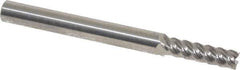 Accupro - 5/32", 9/16" LOC, 3/16" Shank Diam, 2" OAL, 5 Flute, Solid Carbide Square End Mill - Single End, Uncoated, Spiral Flute, 45° Helix, Centercutting, Right Hand Cut, Right Hand Flute - USA Tool & Supply