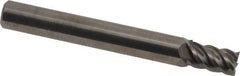 Accupro - 7/32", 3/8" LOC, 1/4" Shank Diam, 2" OAL, 5 Flute, Solid Carbide Square End Mill - Single End, Uncoated, Spiral Flute, 45° Helix, Centercutting, Right Hand Cut, Right Hand Flute - USA Tool & Supply