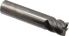 Accupro - 5/8", 3/4" LOC, 5/8" Shank Diam, 3" OAL, 5 Flute, Solid Carbide Square End Mill - Single End, Uncoated, Spiral Flute, 45° Helix, Centercutting, Right Hand Cut, Right Hand Flute - USA Tool & Supply