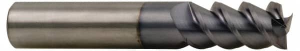Accupro - 1", 2" LOC, 1" Shank Diam, 4" OAL, 3 Flute, Solid Carbide Square End Mill - USA Tool & Supply