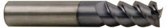 Accupro - 1", 2" LOC, 1" Shank Diam, 4" OAL, 3 Flute, Solid Carbide Square End Mill - USA Tool & Supply