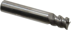 Accupro - 7/16", 9/16" LOC, 7/16" Shank Diam, 2-1/2" OAL, 3 Flute, Solid Carbide Square End Mill - Single End, TiCN Finish, Spiral Flute, 60° Helix, Centercutting, Right Hand Cut, Right Hand Flute - USA Tool & Supply