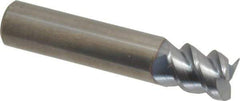Accupro - 1/2", 5/8" LOC, 1/2" Shank Diam, 2-1/2" OAL, 3 Flute, Solid Carbide Square End Mill - Single End, TiCN Finish, Spiral Flute, 60° Helix, Centercutting, Right Hand Cut, Right Hand Flute - USA Tool & Supply