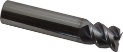 Accupro - 5/8", 3/4" LOC, 5/8" Shank Diam, 3" OAL, 3 Flute, Solid Carbide Square End Mill - Single End, TiCN Finish, Spiral Flute, 60° Helix, Centercutting, Right Hand Cut, Right Hand Flute - USA Tool & Supply