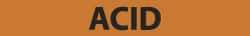 NMC - Pipe Marker with Acid Legend and No Graphic - 2-1/2 to 6" Pipe Outside Diam, Black on Orange - USA Tool & Supply