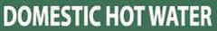 NMC - Pipe Marker with Domestic Hot Water Legend and No Graphic - 2-1/2 to 6" Pipe Outside Diam, White on Green - USA Tool & Supply