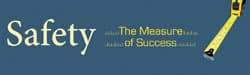 NMC - Safety - The Measure of Success, 120 Inch Long x 36 Inch High, Safety Banner - Polyethylene, English, Printed on 1 Side - USA Tool & Supply