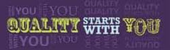 NMC - Quality Starts with You, 120 Inch Long x 36 Inch High, Safety Banner - Polyethylene, English, Printed on 1 Side - USA Tool & Supply