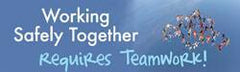 NMC - Working Safely Together Requires Teamwork!, 120 Inch Long x 36 Inch High, Safety Banner - Polyethylene, English, Printed on 1 Side - USA Tool & Supply