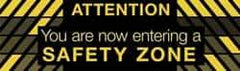 NMC - Attention - You Are Now Entering a Safety Zone, 120 Inch Long x 36 Inch High, Safety Banner - Polyethylene, English, Printed on 1 Side - USA Tool & Supply