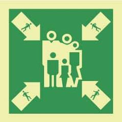 NMC - 6" Long x 6" Wide, Rigid Plastic Safety Sign - Square, 0.05" Thick, Use for Marine Application - USA Tool & Supply