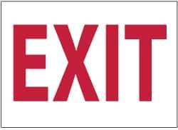 NMC - Exit, Pressure Sensitive Vinyl Exit Sign - 14" Wide x 10" High, Glow-in-the-Dark - USA Tool & Supply