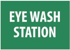 NMC - "Eye Wash Station", 7" Long x 10" Wide, Aluminum Safety Sign - Rectangle, 0.04" Thick, Use for First Aid - USA Tool & Supply