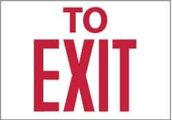 NMC - To Exit, Aluminum Exit Sign - 10" Wide x 7" High - USA Tool & Supply