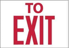 NMC - To Exit, Aluminum Exit Sign - 10" Wide x 7" High - USA Tool & Supply