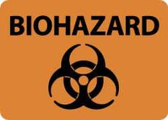 NMC - "Biohazard", 10" Long x 14" Wide, Aluminum Safety Sign - Rectangle, 0.04" Thick, Use for Hazardous Materials - USA Tool & Supply