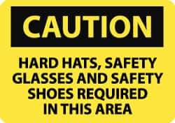 NMC - "Caution - High Noise Level - Use Ear Protection", 10" Long x 14" Wide, Rigid Plastic Safety Sign - Rectangle, 0.05" Thick, Use for Accident Prevention - USA Tool & Supply