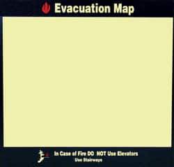 NMC - 11 Inch Wide x 8-1/2 Inch High Sign Compatibility, Plastic Evacuation Map Holder - Black, 11-1/2 Inch Width x 11 Inch Holder Height, Holds 3 Signs - USA Tool & Supply