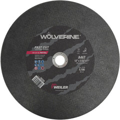 12″ × 3/32″ Type 1 Cut-Off Wheel, A46T, 1″ Arbor Hole - USA Tool & Supply