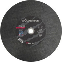 14″ × 3/32″ Type 1 Cut-Off Wheel, A46T, 1″ Arbor Hole - USA Tool & Supply