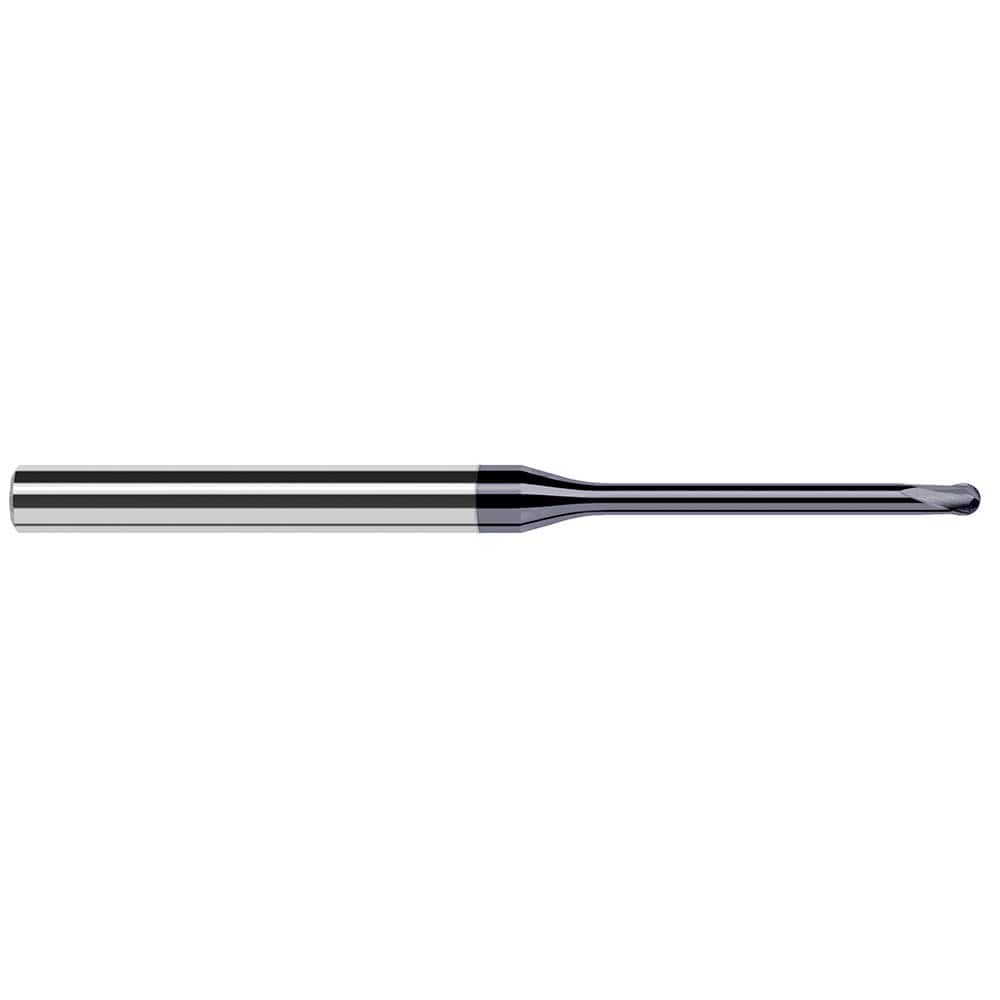 Harvey Tool - 5/64" Diam, 1/16" LOC, 2 Flute Solid Carbide Ball End Mill - Exact Industrial Supply
