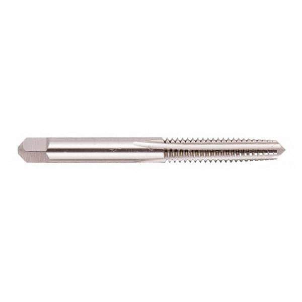 Regal Cutting Tools - #10-24 UNC 4 Flute Bright Finish High Speed Steel Straight Flute Standard Hand Tap - Plug, Right Hand Thread, 2-3/8" OAL, 7/8" Thread Length, H4 Limit, Oversize - Exact Industrial Supply