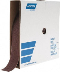 Norton - 2" x 50 Yd 40 Grit Aluminum Oxide Cloth Roll - Coarse Grade, X Weighted Backing - USA Tool & Supply