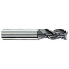 7/32" Dia. - 7/16" LOC - 2-1/2" OAL - .015-.020 Radius 3 FL Carbide S/E HP End Mill-AlTiN - USA Tool & Supply