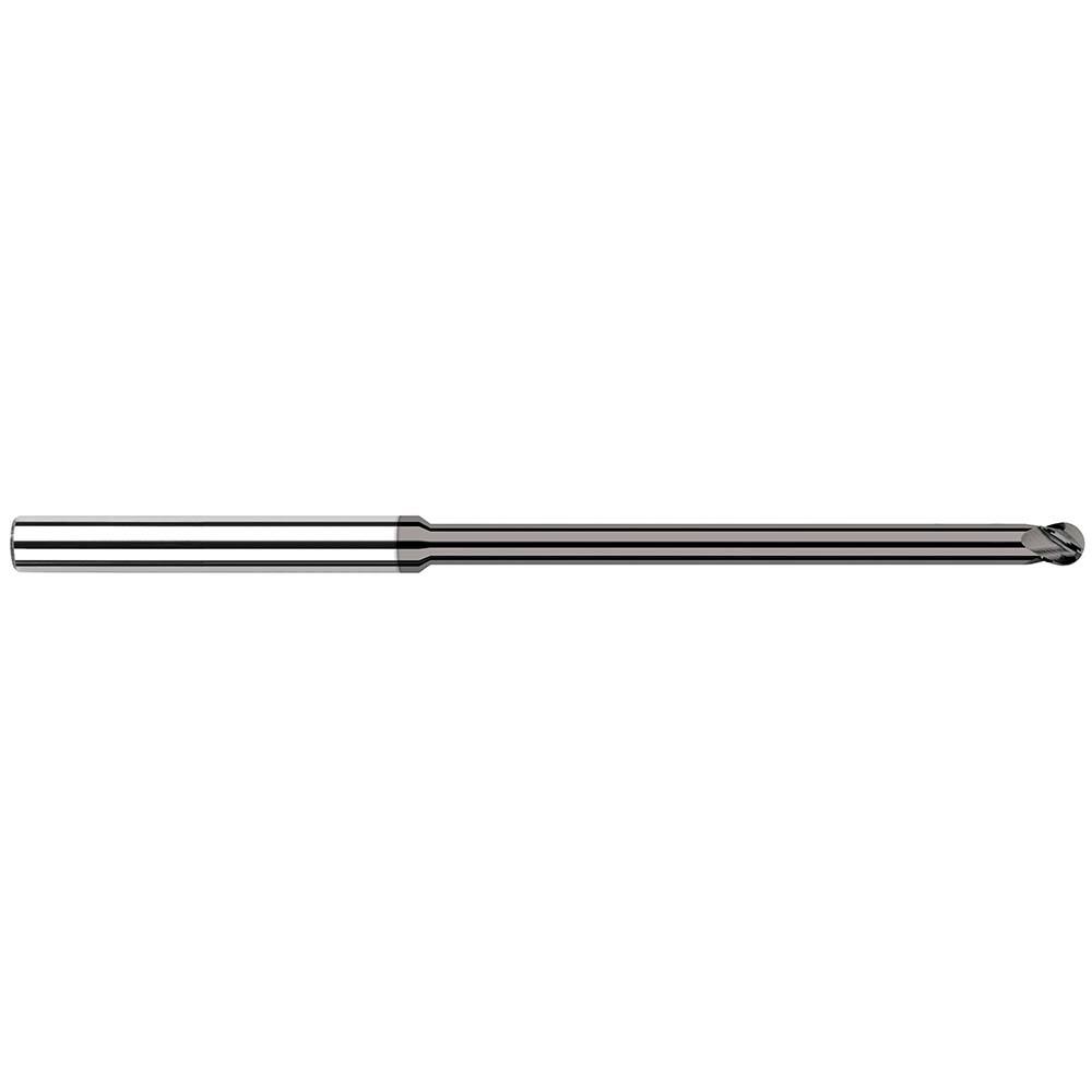 Harvey Tool - Ball End Mills; Mill Diameter (Decimal Inch): 0.0250 ; Number of Flutes: 4 ; Length of Cut (Decimal Inch): 0.0380 ; Material: Solid Carbide ; Overall Length (Inch): 2-1/2 ; Overall Length (Decimal Inch): 2.50000 - Exact Industrial Supply