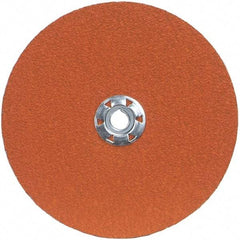 Norton - 7" Diam 5/8-11 Threaded Hole 36 Grit Fiber Disc - Very Coarse Grade, Ceramic Alumina - USA Tool & Supply