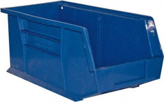 Durham - 14-5/8" Deep, Blue Plastic Hang and Stack Bins - 7" High x 8-1/4" Wide x 14-5/8" Long - USA Tool & Supply