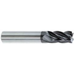 1/4" Dia. - 5/8" LOC - 2-1/2" OAL - .015-.020 Radius 5 FL Carbide S/E HP End Mill-AlTiN - USA Tool & Supply