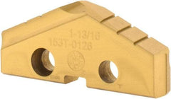Allied Machine and Engineering - 1-13/16" Diam x 1/4" Thick, Seat Code 3, 132° Included Angle Spade Drill Insert - TiN Coated, Cobalt, Grade Super Cobalt, Series T-A - USA Tool & Supply