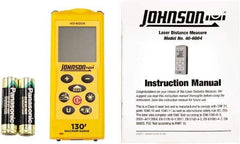 Johnson Level & Tool - 0.05 m to 39.62 m, Laser Distance Finder - 2 AA Alkaline Battery, Accurate to 1/16 Inch - USA Tool & Supply