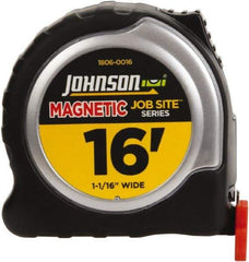 Johnson Level & Tool - 16' x 1-1/16" Tape Measure - 1/16" Graduation, Inch Graduation Style - USA Tool & Supply