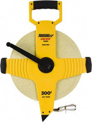 Johnson Level & Tool - 300' x 1/2" Tape Measure - 1/8" (Face) & 1/10" (Back) Graduation, Inch Graduation Style - USA Tool & Supply