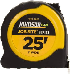 Johnson Level & Tool - 25' x 1" Tape Measure - 1/16" Graduation, Inch Graduation Style - USA Tool & Supply