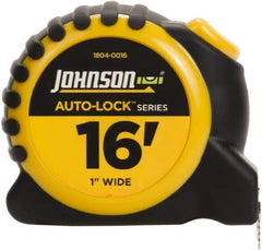 Johnson Level & Tool - 16' x 1" Tape Measure - 1/16" Graduation, Inch Graduation Style - USA Tool & Supply