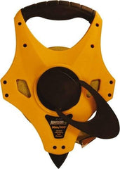 Johnson Level & Tool - 100' x 1/2" Tape Measure - 1/8" & 1mm Graduation, Inch/Metric Graduation Style - USA Tool & Supply