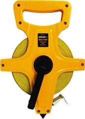 Johnson Level & Tool - 100' x 1/2" Tape Measure - 1/8" & 1mm Graduation, Inch/Metric Graduation Style - USA Tool & Supply
