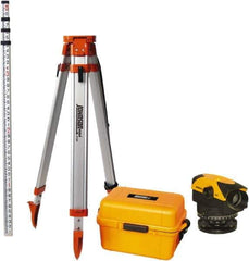 Johnson Level & Tool - 30x Magnification, 2.62 to 400 Ft. Measuring Range, Automatic Optical Level Kit - Accuracy 1/16 Inch at 200 Ft., Kit Includes Tripod, 13 Grade Rod, Hard Shell Carrying Case - USA Tool & Supply