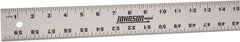 Johnson Level & Tool - 60" Long, 1/8, 1/16" Graduation, Aluminum Rule - English Graduation Style, Gray, Anodized Finish - USA Tool & Supply