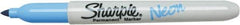 Sharpie - Neon Blue Permanent Marker - Fine Tip, AP Nontoxic Ink - USA Tool & Supply