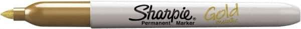 Sharpie - Metallic Gold Permanent Marker - Fine Tip, AP Nontoxic Ink - USA Tool & Supply