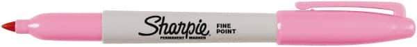 Sharpie - Pink Permanent Marker - Fine Tip, AP Nontoxic Ink - USA Tool & Supply