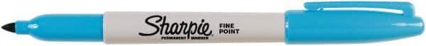 Sharpie - Turquoise Permanent Marker - Fine Tip, AP Nontoxic Ink - USA Tool & Supply