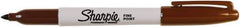 Sharpie - Brown Permanent Marker - Fine Tip, AP Nontoxic Ink - USA Tool & Supply