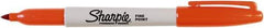 Sharpie - Orange Permanent Marker - Fine Tip, AP Nontoxic Ink - USA Tool & Supply